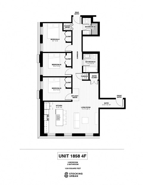 floor plan of the third level of the house